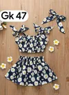 Black Colour GURUKRUPA Girls Stylish Party Wear Top With Bottom Latest Kids Colllection GK-47
